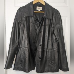 Jessica Lamb Leather Jacket - Black - Size M